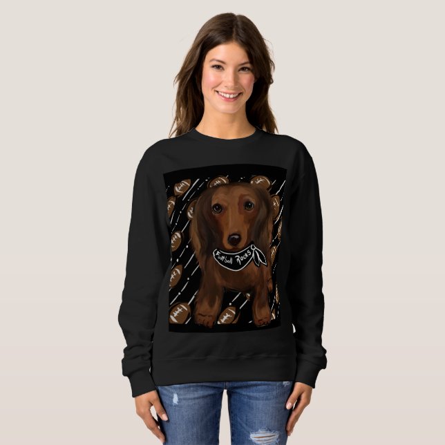 Red  Long haired Doxies   Sweatshirt (Front Full)