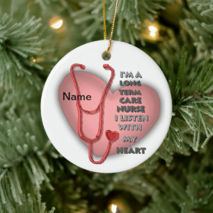 Red Long Term Care Nurse ornament