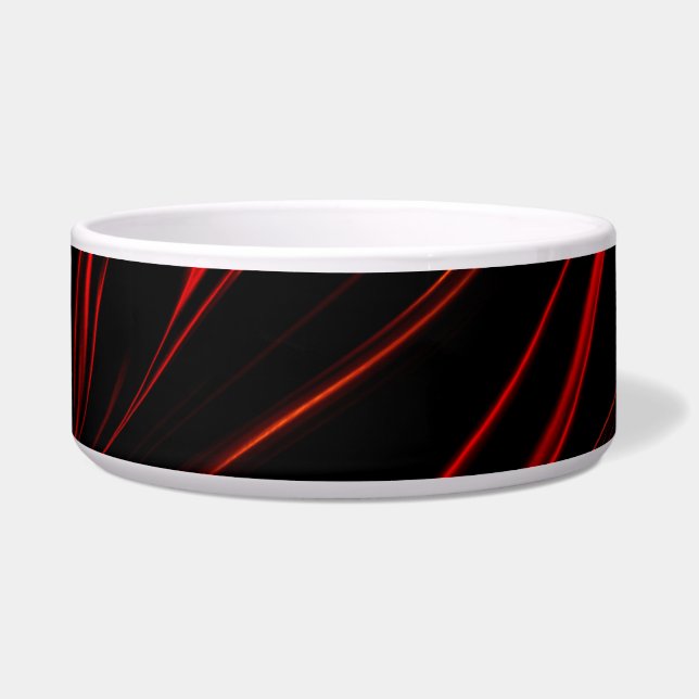 Red long wavy traces in dark background (Front)