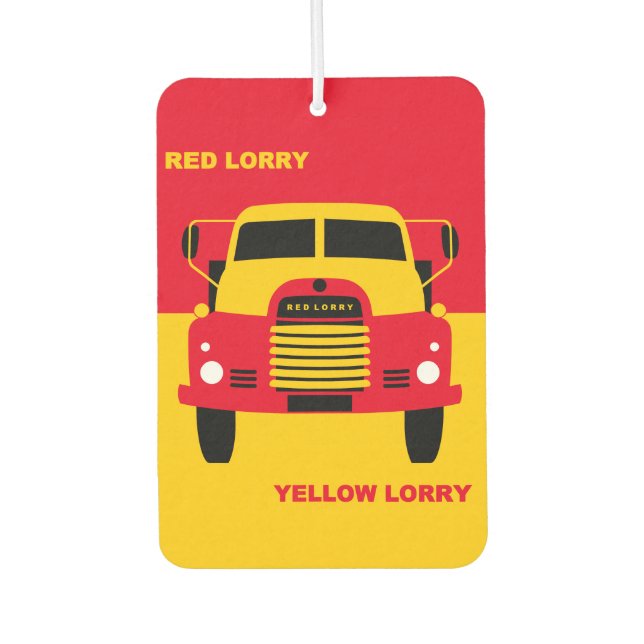 Red Lorry, Yellow Lorry Car Air Freshener (Front)