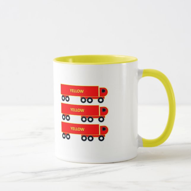 red lorry yellow lorry mug cup (Right)