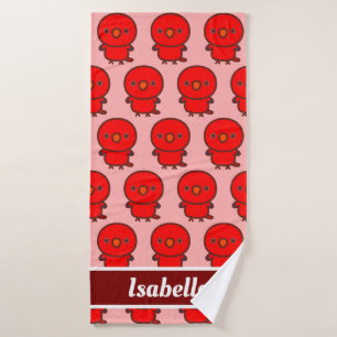 Red Lory Bath Towel