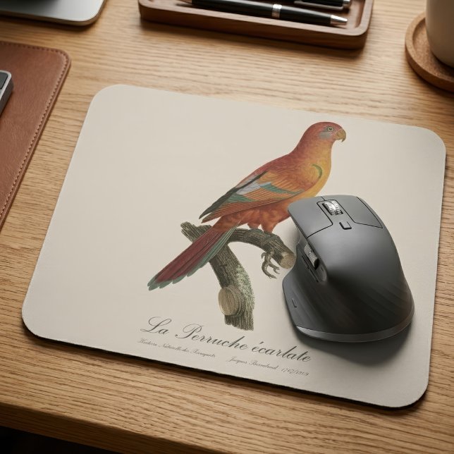Red Lory or Eos Bornea, Trichoglossus borneus Mouse Mat (Red Lory or Eos Bornea, Trichoglossus borneus. Mouse Pad)