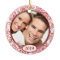 Red Love Birds Your Photo Christmas Ornament