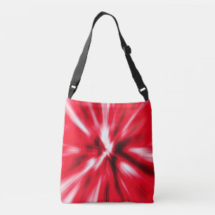 Red Love Burst Tie Dye Customise Personalise Crossbody Bag