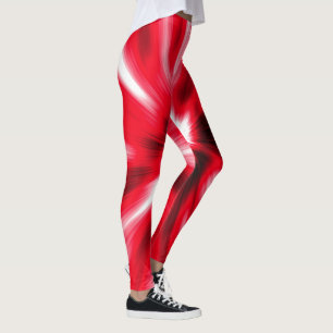 Red Love Burst Tie Dye Customise Personalise Leggings