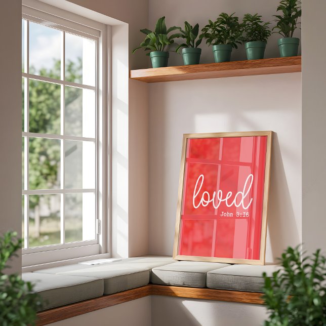 Red Love Faith Quote minimalist Poster (Creator Uploaded)