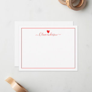 Red Love Heart Personalised Card