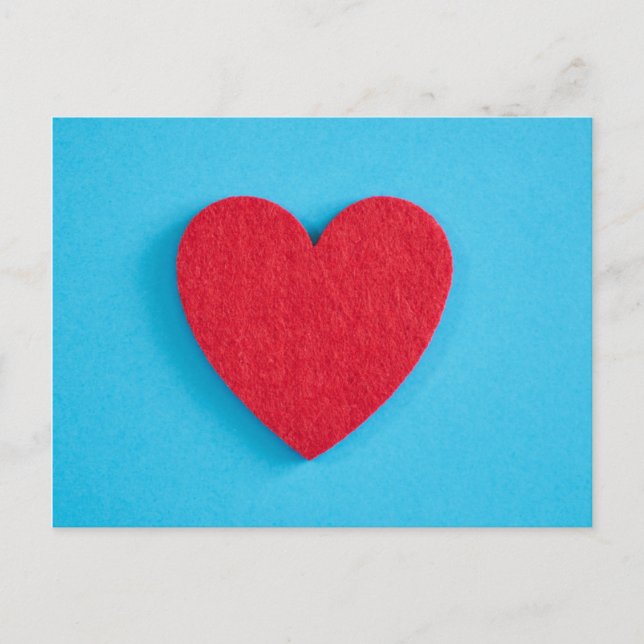Red Love Heart Postcard (Front)