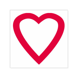 Red Love Heart Self-inking Stamp