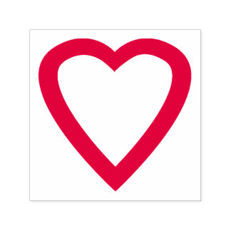 Red Love Heart Self-inking Stamp