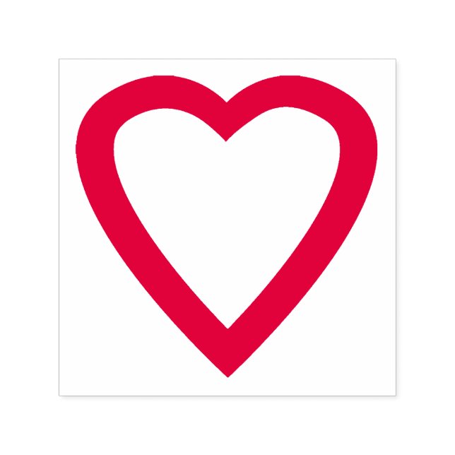 Red Love Heart Self-inking Stamp (Design)