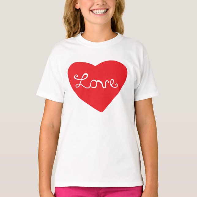 Red Love Heart T-Shirt (Front)