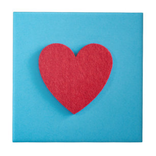 Red Love Heart Tile