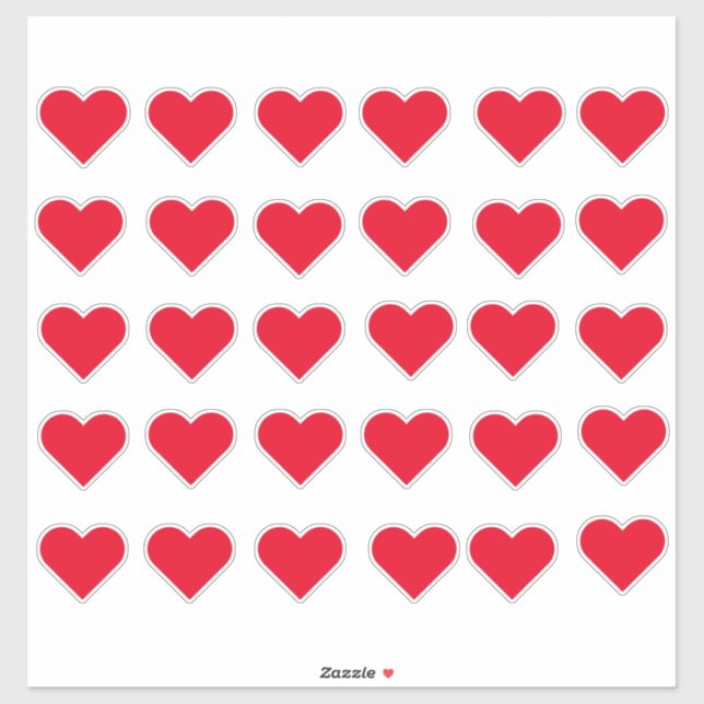 Red Love Hearts (Sheet)