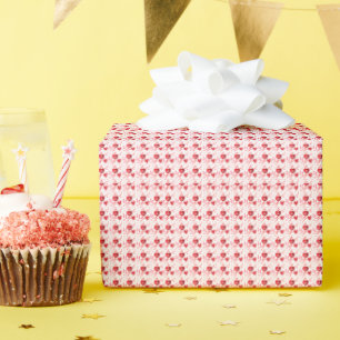 Red love hearts and arrow   wrapping paper