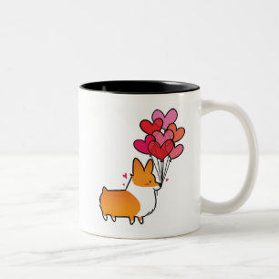 Red Love & Hearts Corgi Mug   CorgiThings