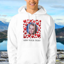 Red Love Hearts Custom Photo Text Personalised