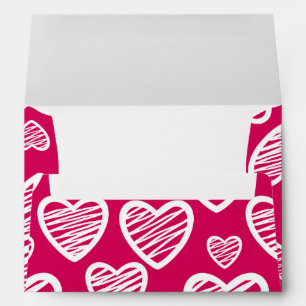 Red Love hearts Envelope