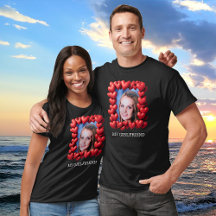 Red Love Hearts Framed Photo Text Personalised