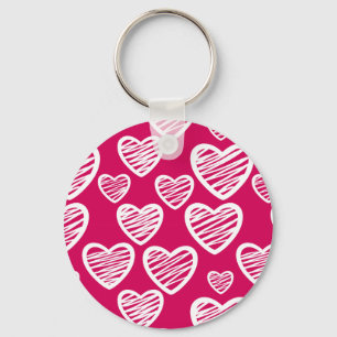 Red Love hearts Keychain