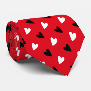 Red Love Hearts Tie