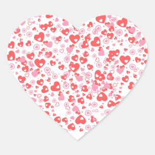 Red Love Hearts – Valentine Collection Heart Sticker