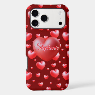 Red Love Hearts With Name 