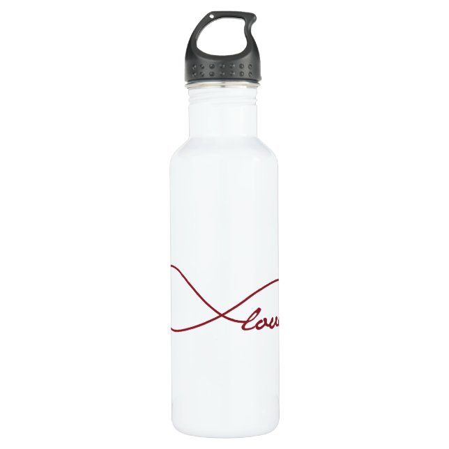 Red Love Infinity 710 Ml Water Bottle (Front)