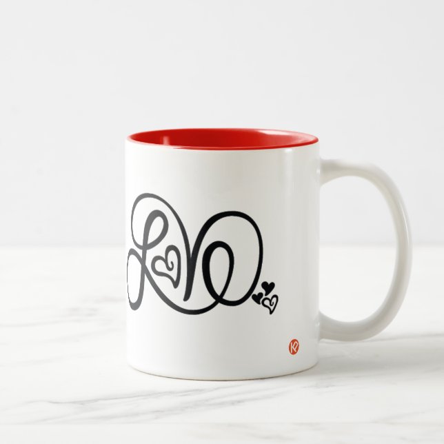 Red Love Mug w/ KP logo (Right)