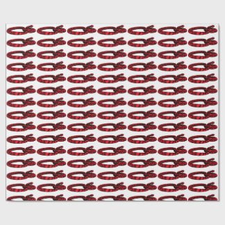 Red Love Snake Wrapping Paper