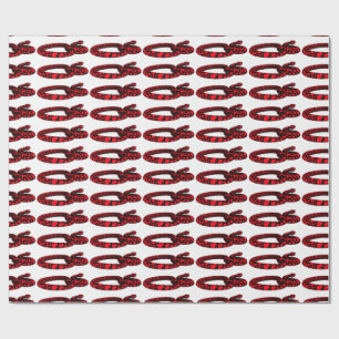 Red Love Snake Wrapping Paper