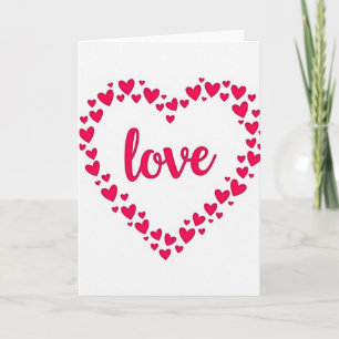 Red Love Valentine Day Card