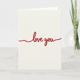 Red Love You Script Card