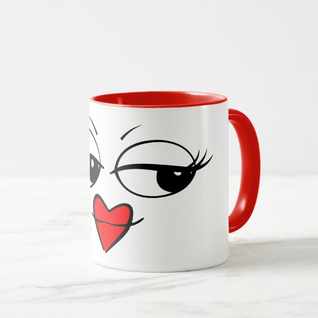 Red lovergirl combo mug (Front Right)
