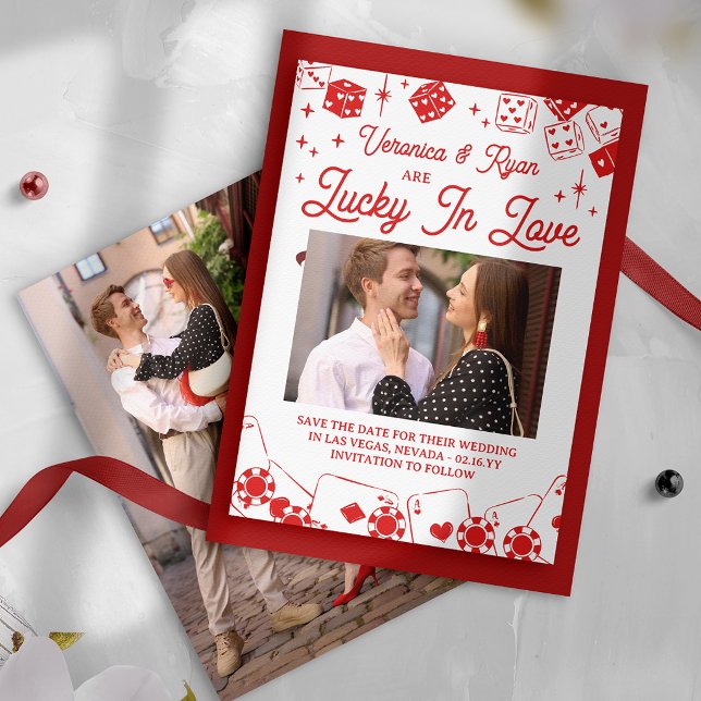 Red Lucky In Love Dice & Cards Wedding (Creator Uploaded)