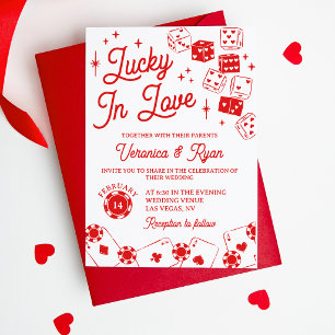 Red Lucky In Love Dice & Cards Wedding