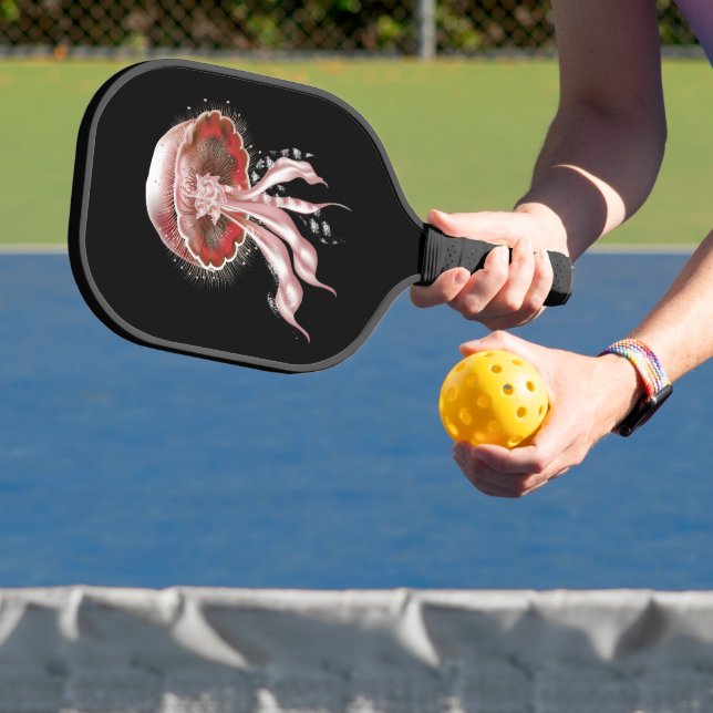 Red Luminescent Jellyfish Pickleball Paddle (Insitu)