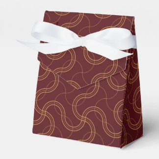 Red Luxurious Wavy Stripes Pattern Favour Box