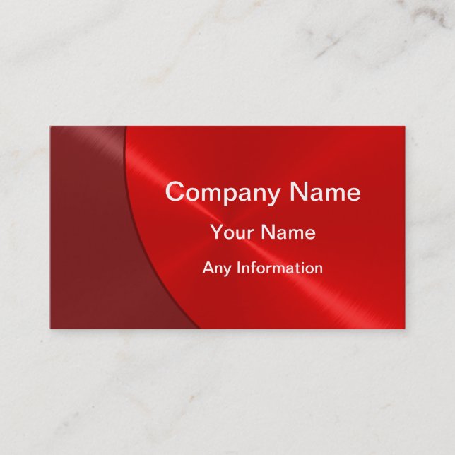 Red Luxury Business Cards (Front)
