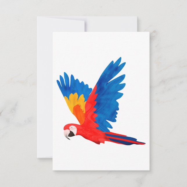 Red Macaw Invitation (Front)