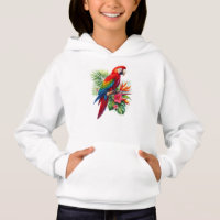 Red macaw tropical floral