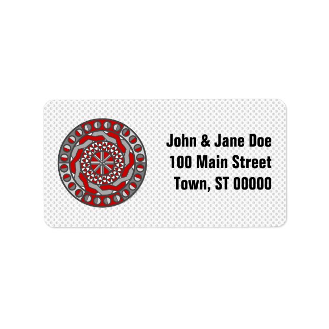 Red Machinery Address Label (Front)