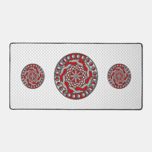 Red Machinery Desk Mat