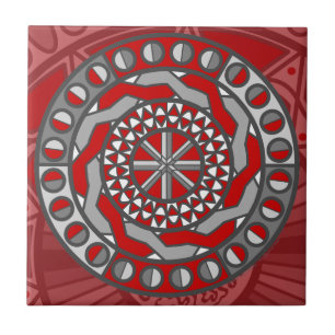 Red Machinery Tile