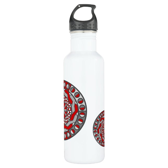 Red Machinery Water Bottle (Front)