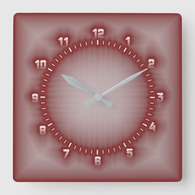 Red magic square wall clock (Front)