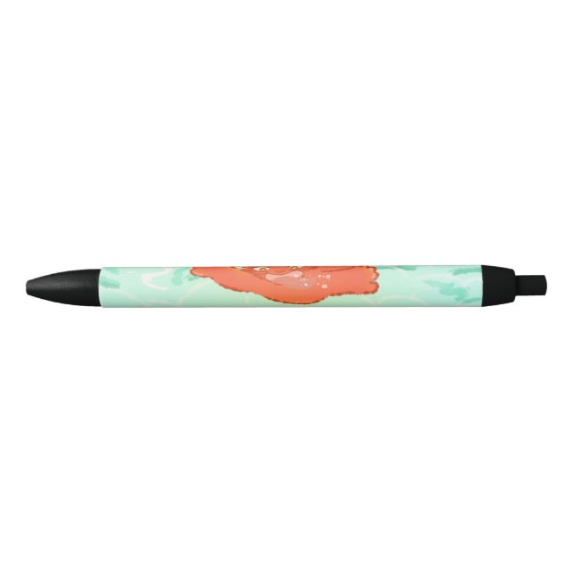Red magical cat black ink pen (Front)