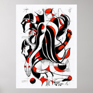 Red magician ink poster
