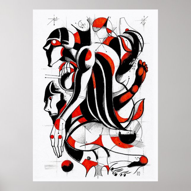 Red magician ink poster (Front)